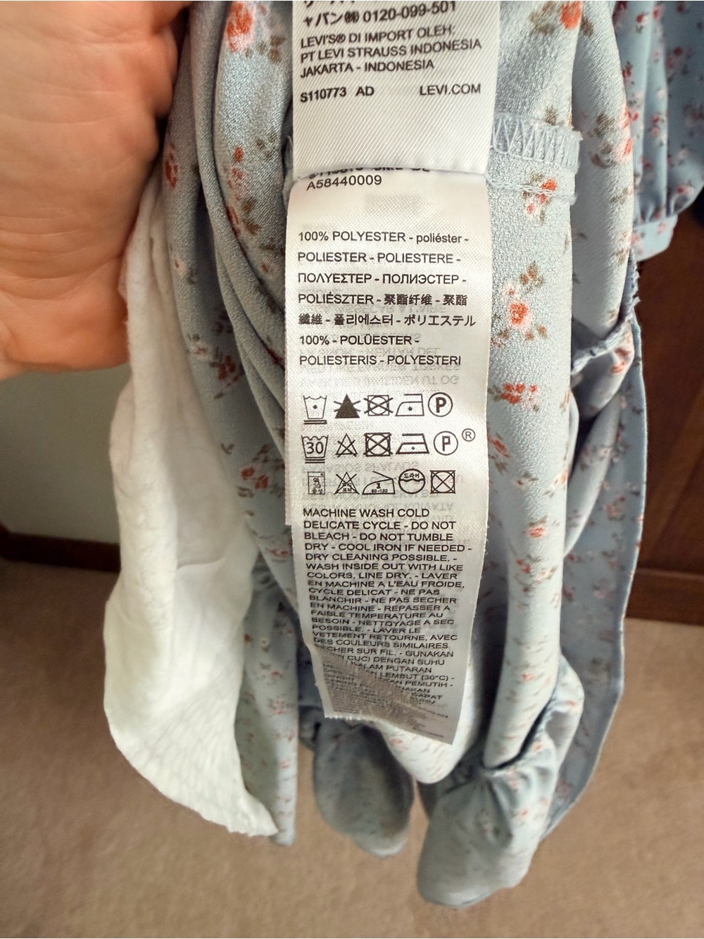 Levi's Light Blue Floral Tiered Maxi Dress - Picture 4 of 8
